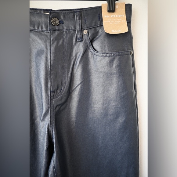 Madewell “90’s Straight” Coated Jeans New With Tags - Picture 8 of 12